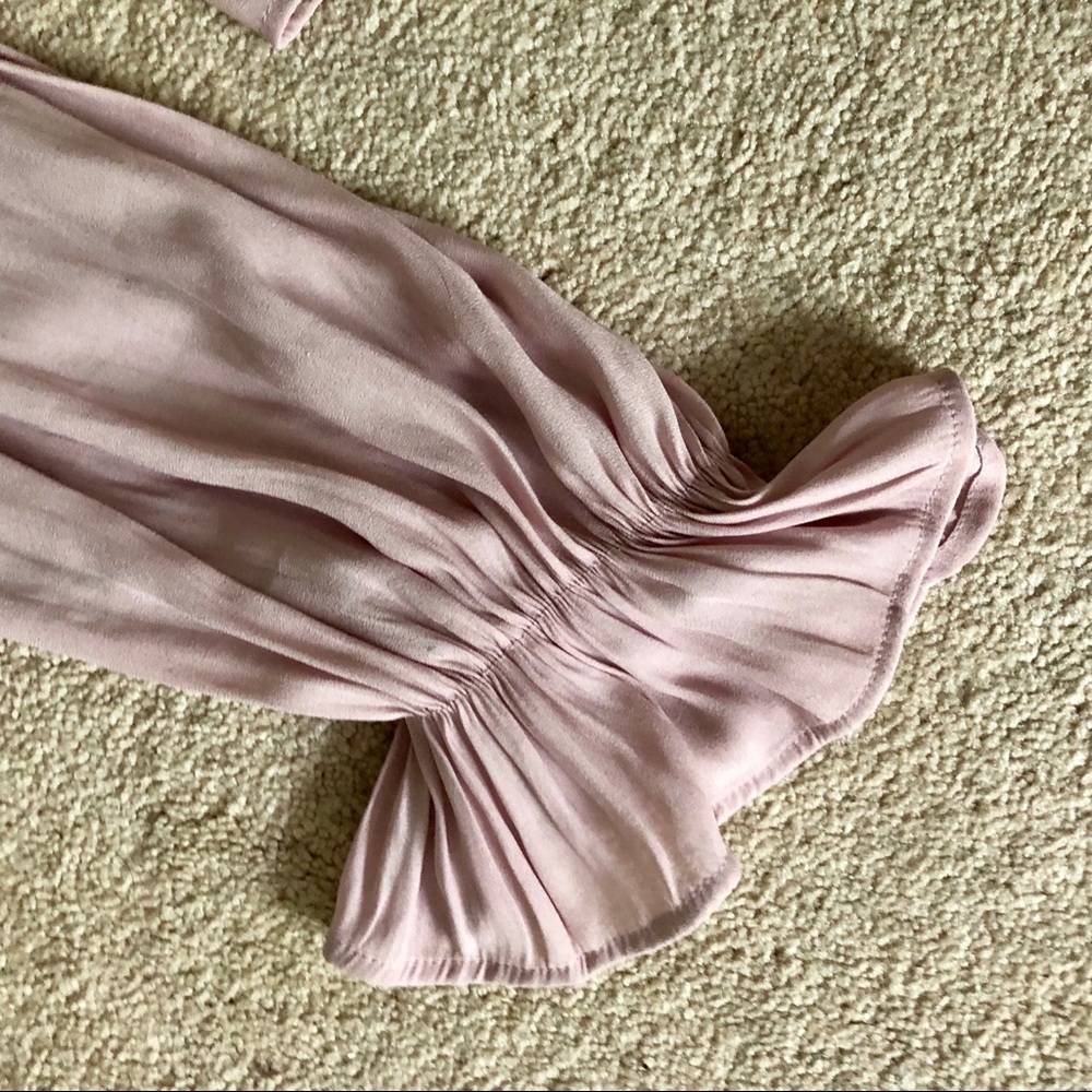 Pink Off the Shoulder Ruffle Blouse - Picture 6 of 8